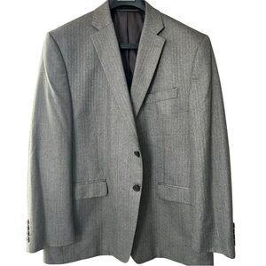 Lauren Ralph Lauren Men's Sport Coat Blazer 44S Gray Herringbone Suit Jacket
